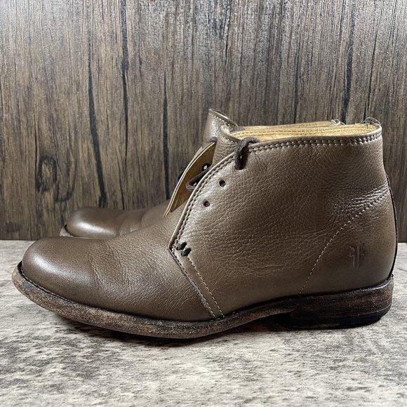 Frye Phillip Chukka Boot Brown Leather Lace Up Round Toe 3476831 Womens Size 6 B - Picture 4 of 9